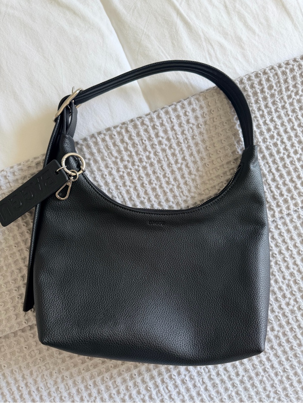 BAGGU MINI RECYCLED LEATHER SHOULDER BAG